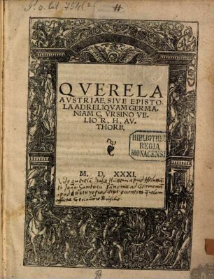 Querela Austriae sive epistola ad reliquam Germaniam