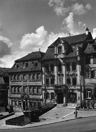 Schwäbisch Hall, Am Markt. Häuserzeile