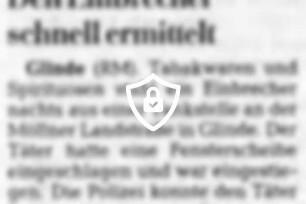 Den Einbrecher schnell ermittelt