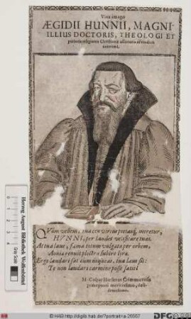 Bildnis Aegidius Hunnius d. Ä.