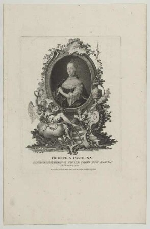 Bildnis der Friderica Carolina, Markgräfin von Brandenburg-Ansbach