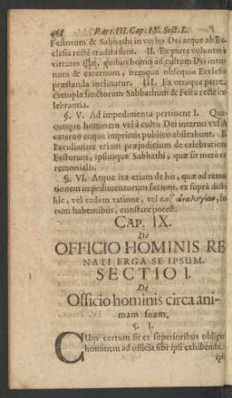 Cap. IX. De Officio Hominis Renati Erga Se Ipsum.