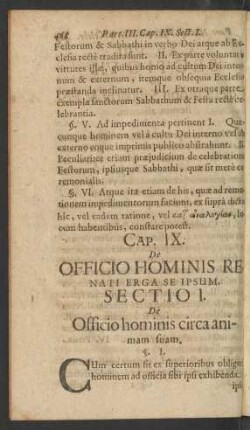 Cap. IX. De Officio Hominis Renati Erga Se Ipsum.