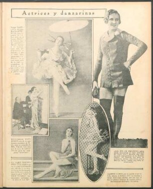 Actrices y danzarinas [Fotografías]