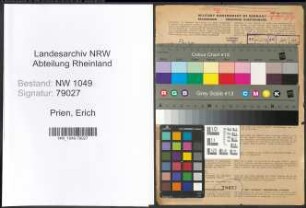 Entnazifizierung Erich Prien , geb. 31.07.1883 (Beamter)