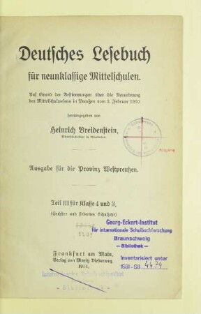 Teil 3 für Kl. 4 u. 3: (Sechstes und siebentes Schuljahr)