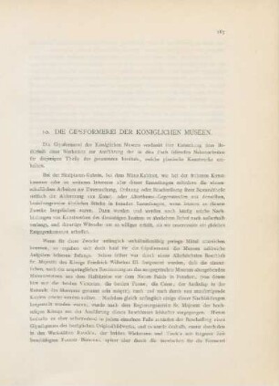 10. Die Gipsformerei der Königlichen Museen