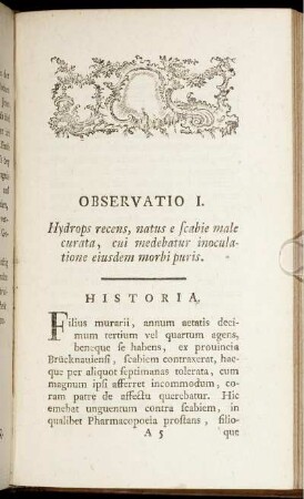 Observatio I. - Observatio VI.