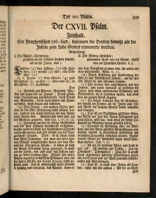 991-994, Der CXVII. Psalm