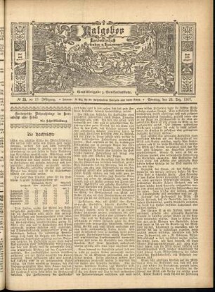Ausgabe vom Sonntag, den 22. Dezember 1907.