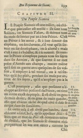 Chapitre II. Du peuple Siamois