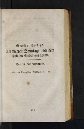 [Sechste Predigt. - Zehnte Predigt.]