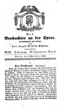 16. Stueck, 22. April 1850