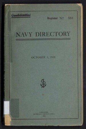 Navy Directory - Officers of the United States Navy, October 1, 1918.