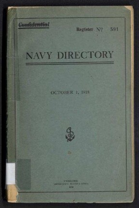 Navy Directory - Officers of the United States Navy, October 1, 1918.