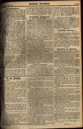 Zweite Ausgabe vom Donnerstag, den 17. Mai 1928.