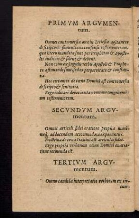 Primum Argumentum. - Septimum Argumentum.