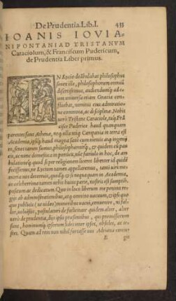 Ioanis Ioviani Pontani Ad Tristanum Caraciolum, & Franciscum Pudericum, de Prudentia Liber ...