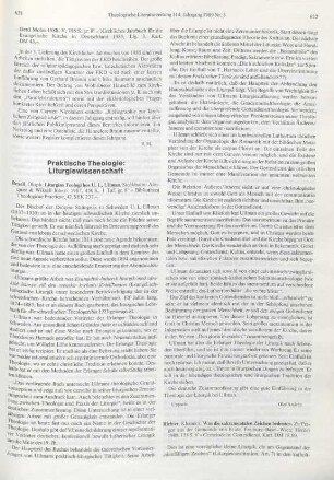 622-624 [Rezension] Richter, Klemens, Was die sakramentalen Zeichen bedeuten