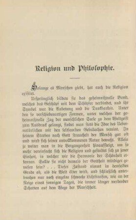 Religion und Philosophie