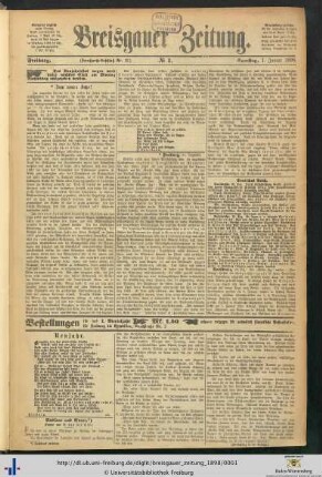 50. Jg. (Januar bis Juni): Breisgauer Zeitung