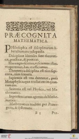 Præcognita Mathematica