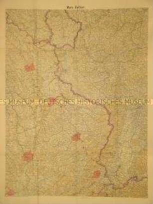 Karte des deutsch-französischen Grenzgebietes 1915