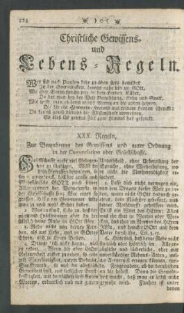 Christliche Gewissens- und Lebens-Regeln