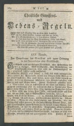Christliche Gewissens- und Lebens-Regeln