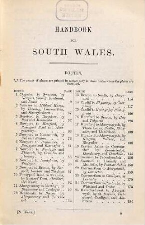A Handbook for travellers in South Wales and its borders, including the river Wye : With a travelling map