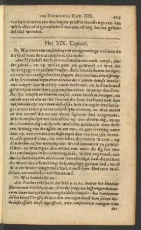 Het XIX. Capittel