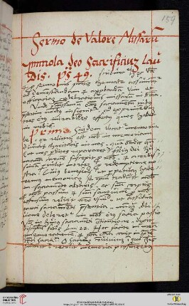 Sermo de Valore Missarum [Predigttext, Ps 49,14:]