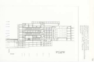 Wohn- und Geschäftshaus am Kaiserdamm, Berlin-Charlottenburg (Diplomarbeit bei Oswald Mathias Ungers): Grundrisse und Schnitte 1:200