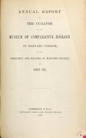 Annual report. 1892/93