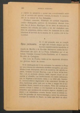Épico centenario.