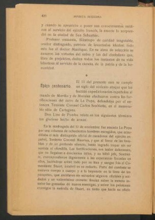 Épico centenario.