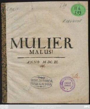 Mulier Malus!