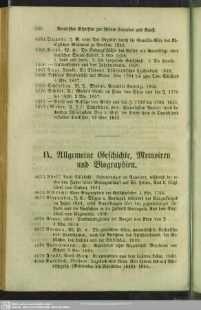 IX. Allgemeine Geschichte, Memoiren und Biographien