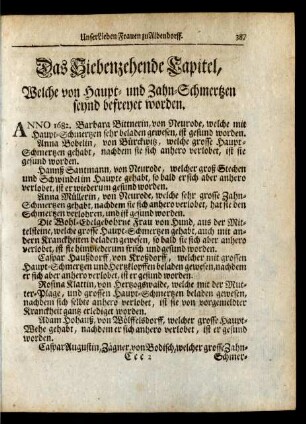 Das Siebenzehende Capitel ...