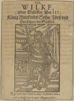 Bildnis des Wilke oder Willekin III., Fürst der Sachsen
