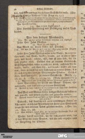 Von dem heiligen Abendmahle.