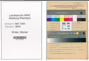 Entnazifizierung Werner Winter , geb. 13.09.1908 (Arbeiter)