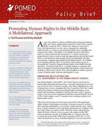 Promoting human rights in the Middle East : a multilateral approach