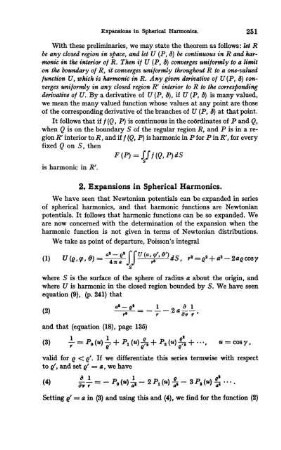 2. Expansions in Spherical Harmonics.