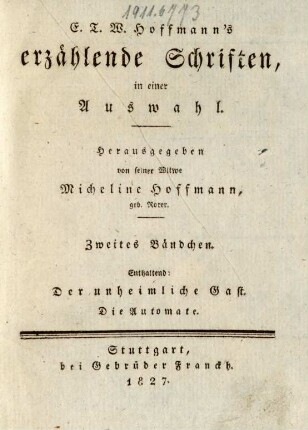Bändchen 2: Der unheimliche Gast
