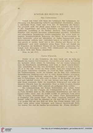 Künstler der neusten Zeit