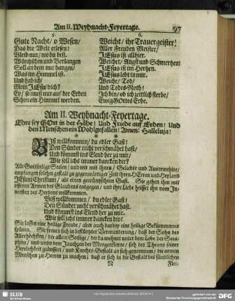 Am II. Weyhnacht-Feyertage