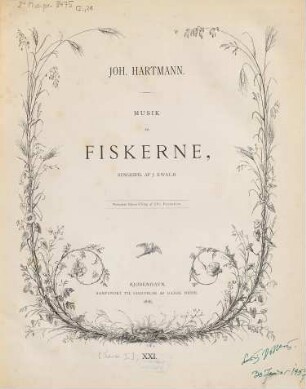 Musik til Fiskerne : Syngespil af J. Ewald