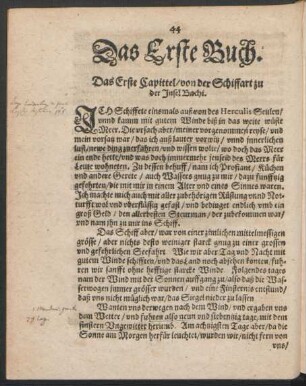 Das Erste - Fünffte Capittel