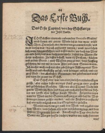 Das Erste - Fünffte Capittel